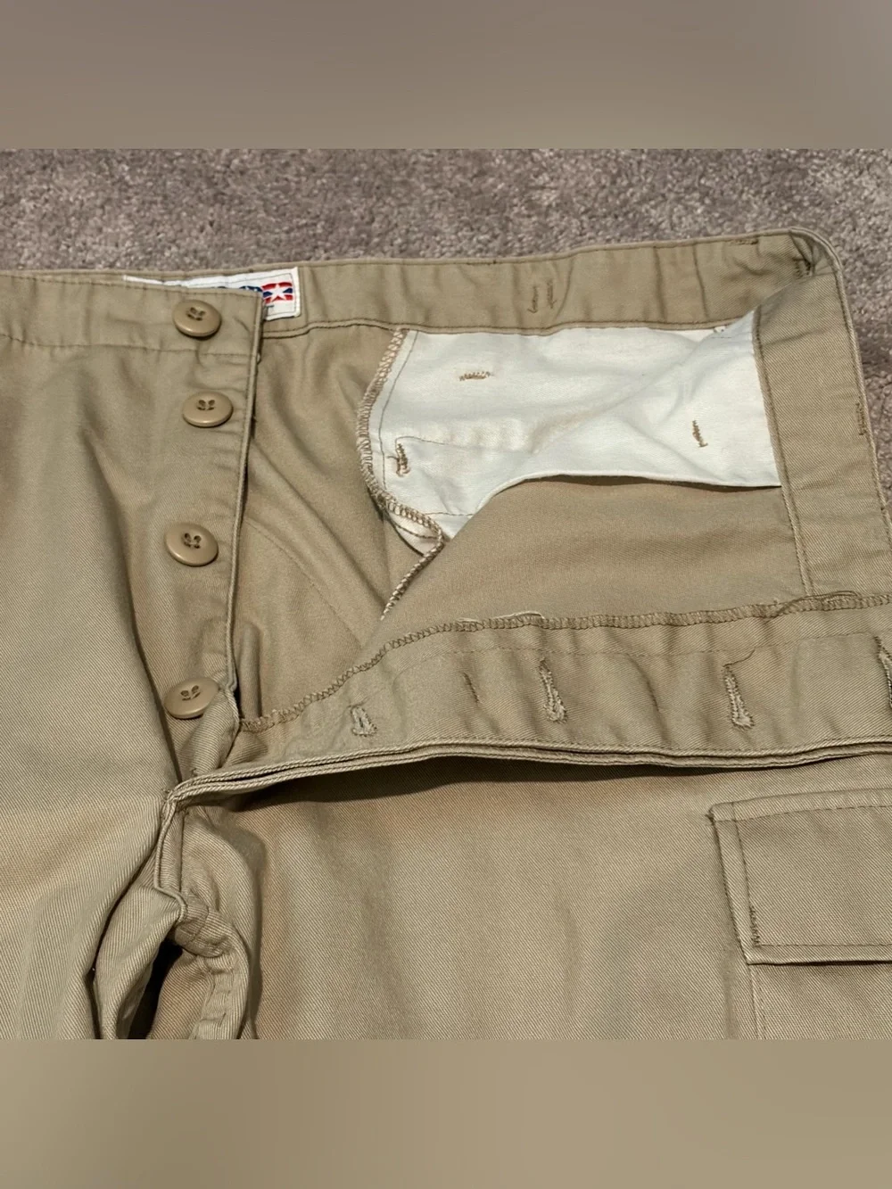 Propper Men's Khaki Cargo Combat Pants Tactical Utility Adjustable Size Large